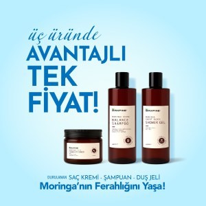 Şampuan+Duş Jeli+Durulanan Saç Kremi