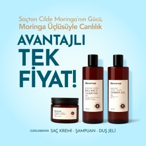 Şampuan+Duş Jeli+Durulanmayan Saç Kremi